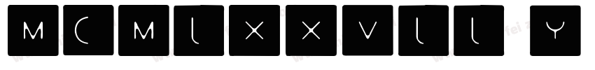 MCMLXXVll Y MMV字体转换